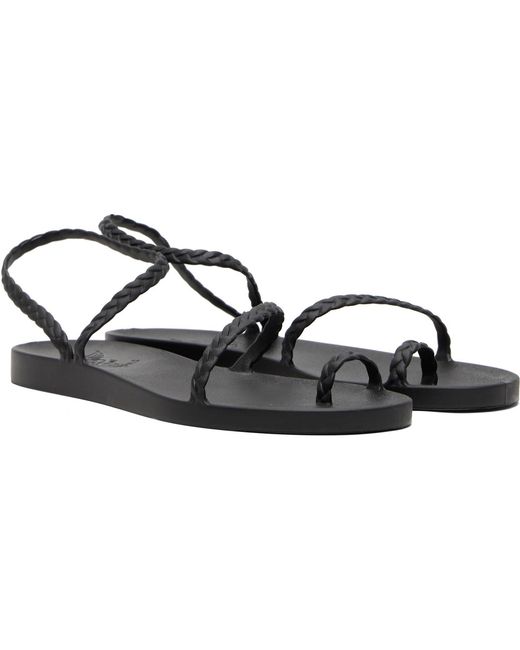 Ancient Greek Sandals Black Eleftheria Sandals