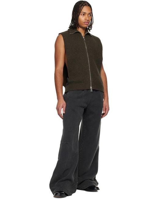 Jean Paul Gaultier Black Turtleneck Sweater Vest for men