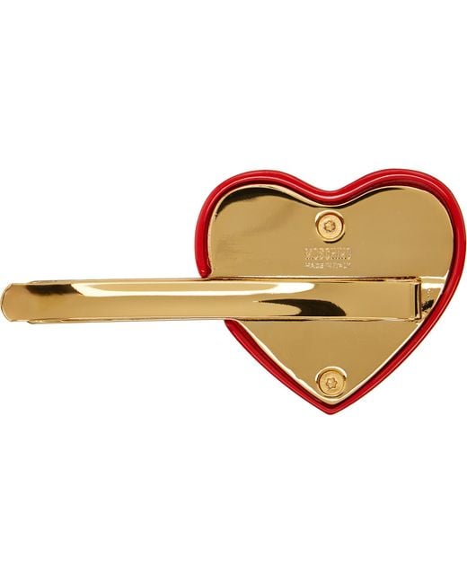 Moschino Red Heart Hair Clip