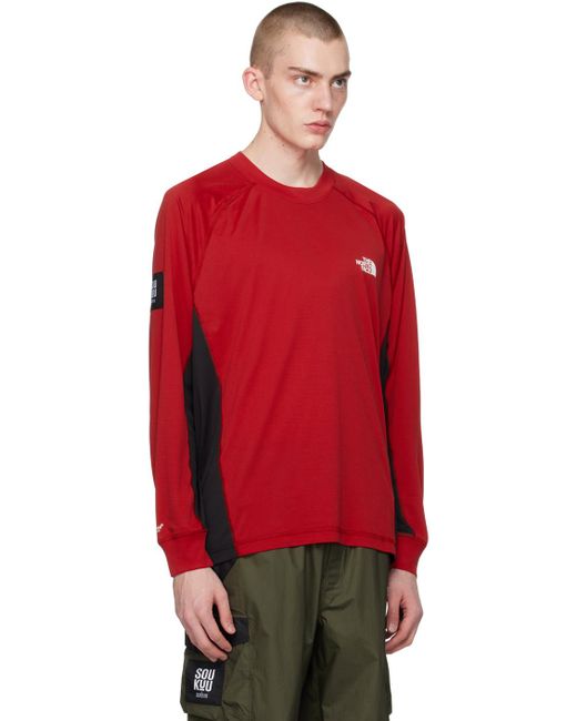 T-shirt à manches longues rouge et noir édition the north face - soukuu Undercover pour homme en coloris Red