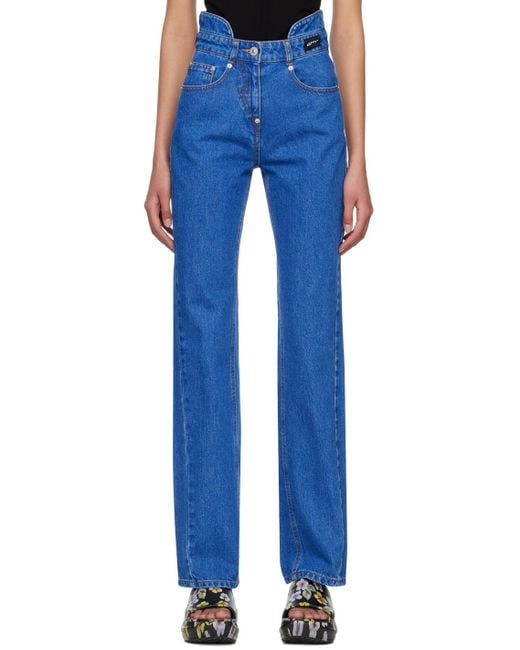 Pushbutton Blue Bustier Jeans