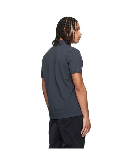 Moncler Black 'Matt' Logo Short Sleeve Polo for men