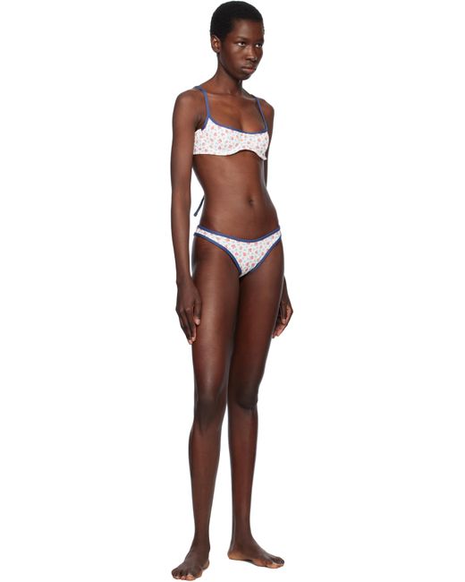 Frankie's Bikinis オフホワイト Dove ビキニボトム Multicolor