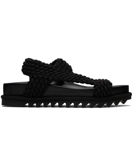 Dries Van Noten Black Slip-on Sandals for men