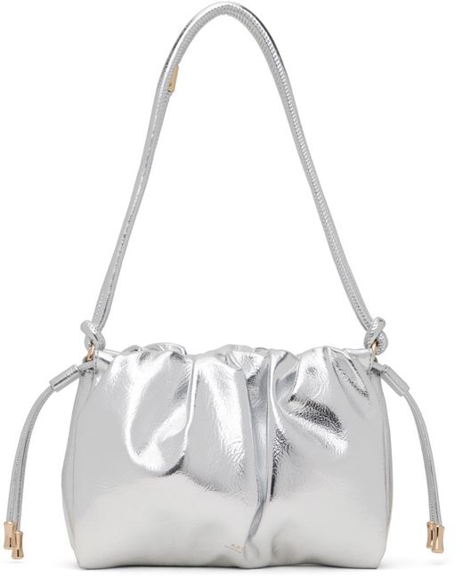 A.P.C. White Ninon Mini Faux Leather Crossbody Bag