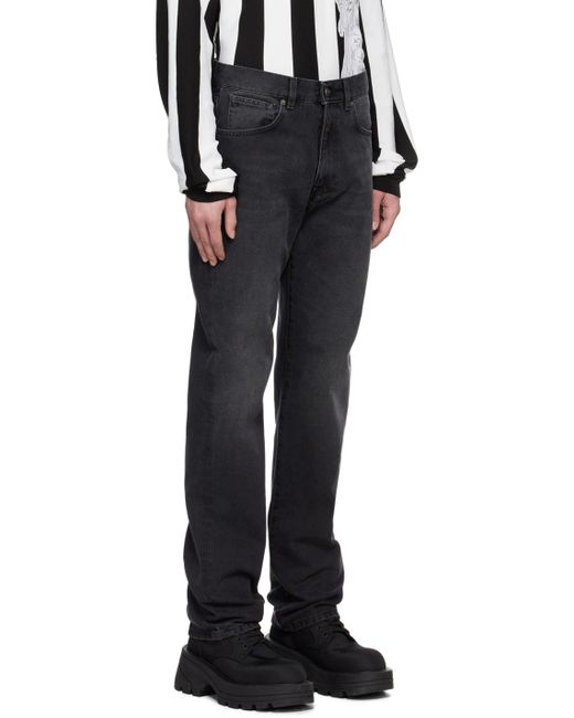 424 Black Baggy-Fit Jeans for men