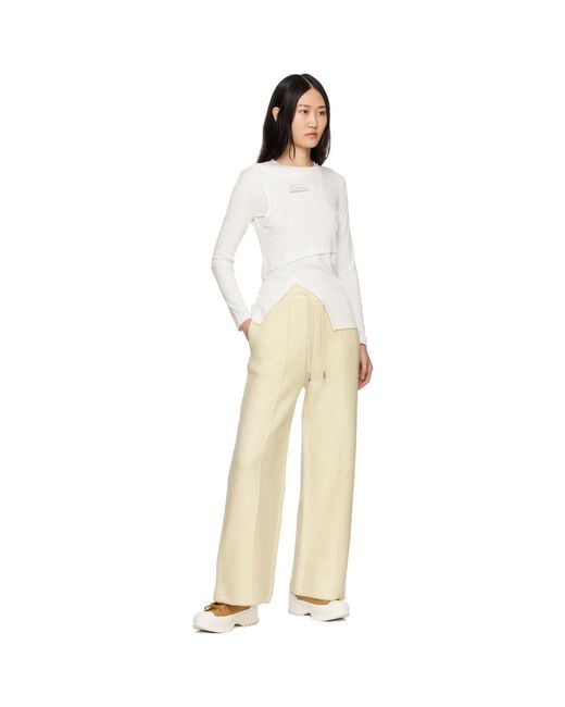 Feng Chen Wang Natural Off- Drawstring Lounge Pants