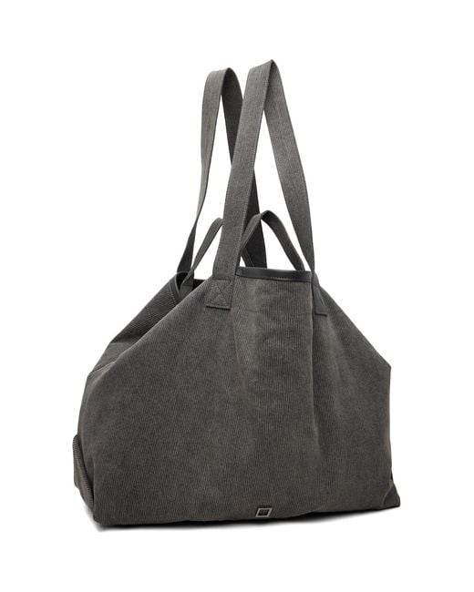 Wooyoungmi Black Washed Cotton Tote for men