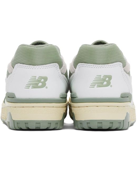 New Balance Black Green & White 550 Sneakers
