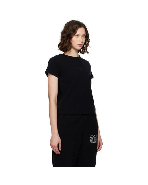 MM6 by Maison Margiela Black Ribbed T-Shirt
