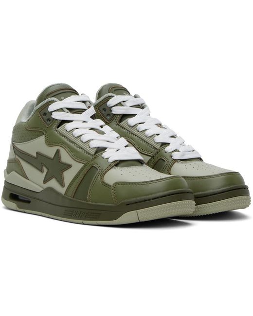 A Bathing Ape Green Sta M1 Sneakers for men