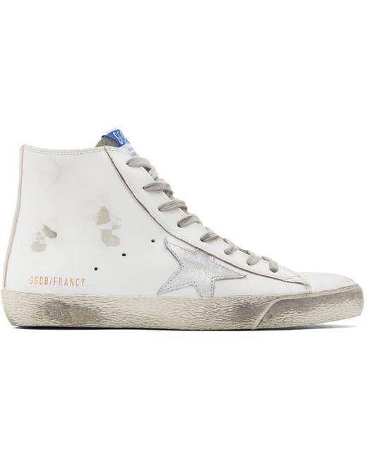 Golden Goose Deluxe Brand Black White & Silver Francy Classic High-top Sneakers for men
