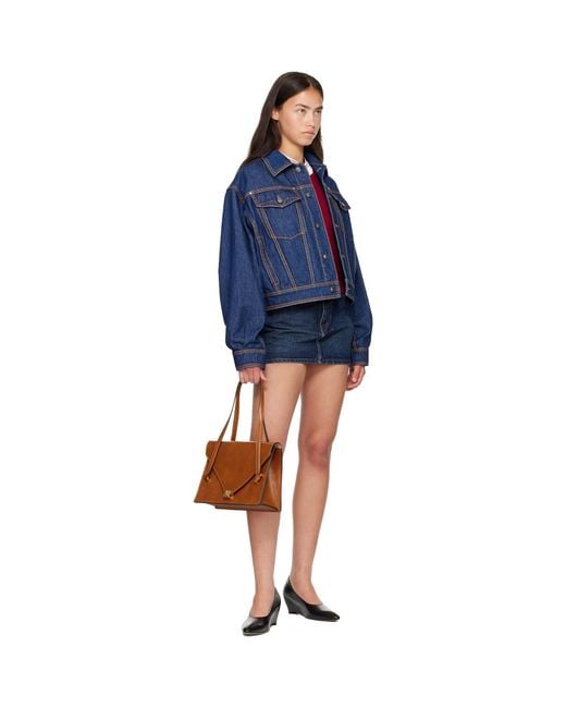 Versace Blue Denim Blouson Jacket