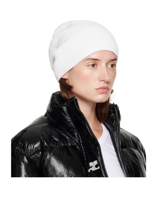 Courreges Black Ac Light Wool Beanie