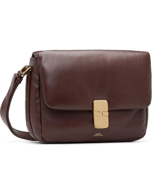 A.P.C. Black Burgundy Grace Soft Bag