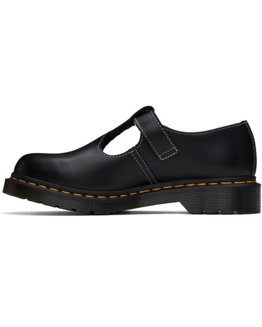 Dr. Martens Black Polley Flower Loafers