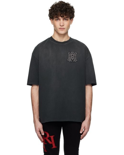 Amiri Black 'Ma Hollywood' Oversized T-Shirt for men