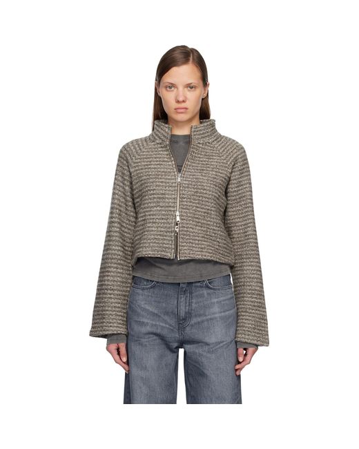 mfpen Black Cropped Leisure Zip Up Jacket