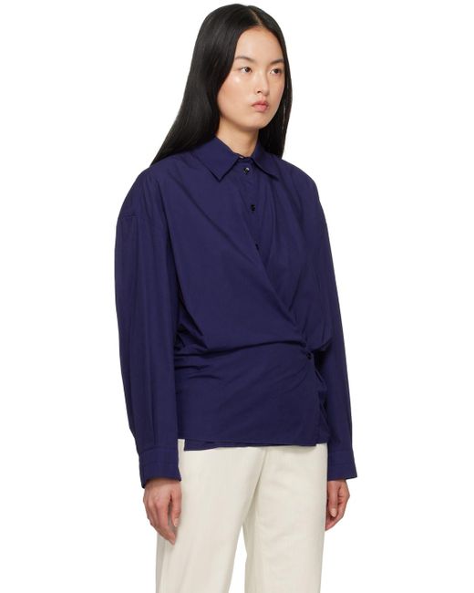 Lemaire Blue Twisted Shirt