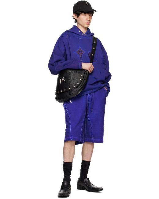THUG CLUB Purple Glady Shorts for men