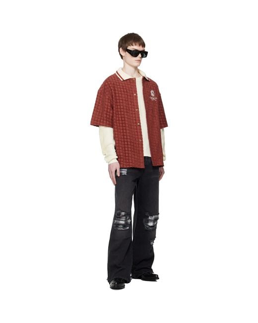 Amiri Red Ma 'Chateau' Oversized Shirt for men
