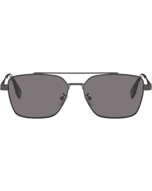 Fendi Gray Gunmetal Sky' Sunglasses for men