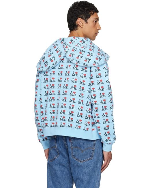 Ashley Williams Butterfly Hoodie in Blue for Men | Lyst UK