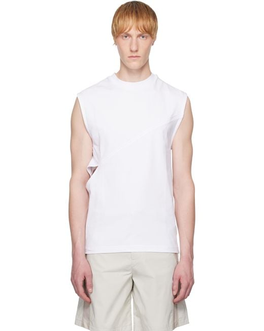 HELIOT EMIL White Pleistos Tank Top for men