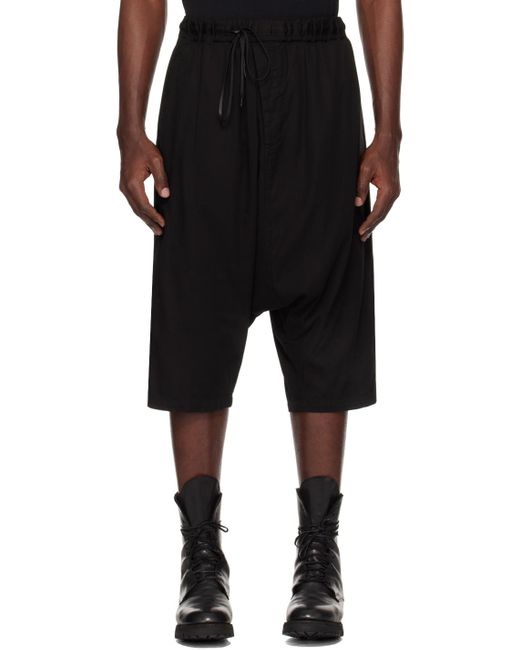 The Viridi-anne Black Drawstring Shorts for men