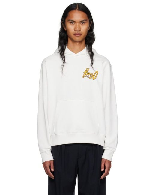 White 2024 kenzo hoodie