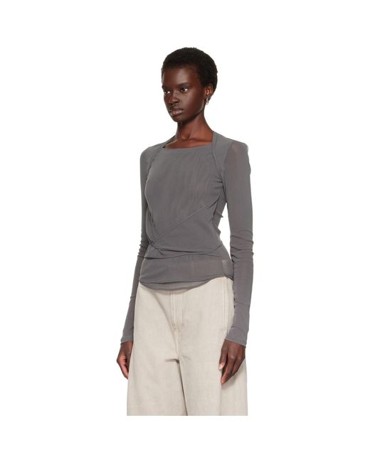 Lemaire Brown Ballerina Wrap Blouse