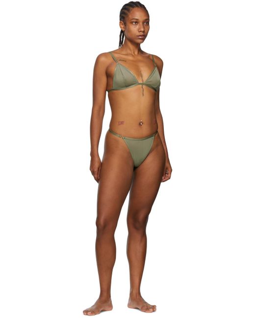 Anine Bing Green Pearl Thong