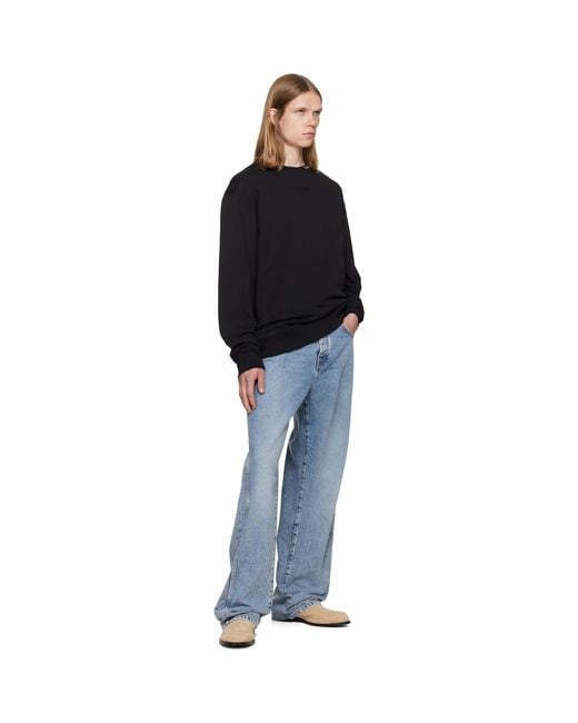 Balmain Black Embroidered Paris' Sweatshirt for men
