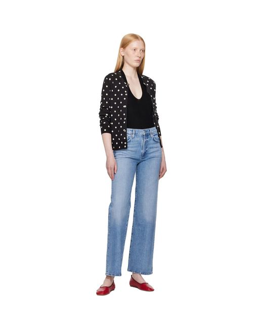 Agolde Blue Harper Straight Jeans