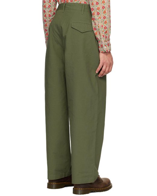 Engineered Garments Green Enginee Garments Officer Trousers for men
