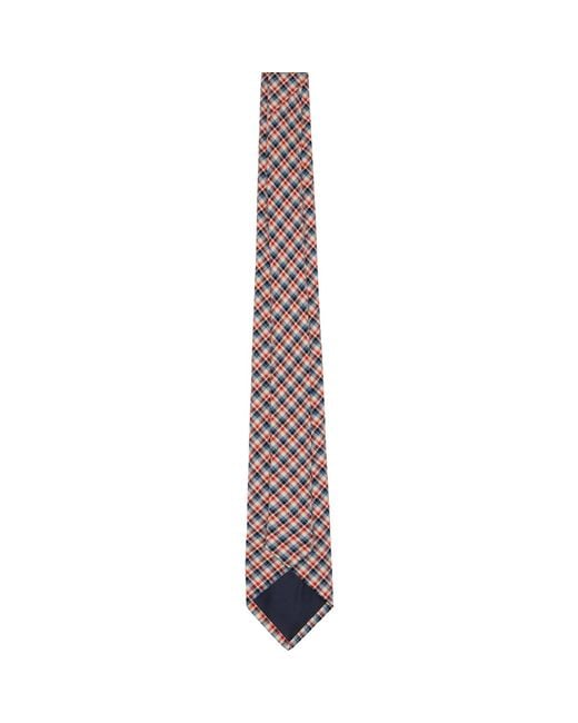 Dries Van Noten Purple Check Tie for men
