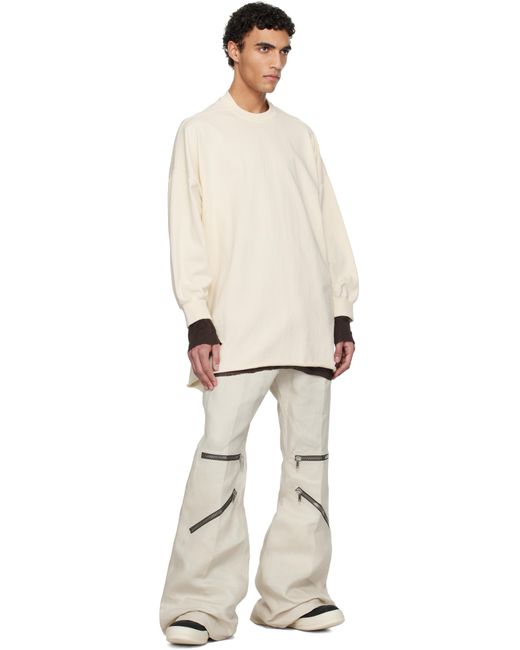 メンズ Rick Owens オフホワイト Hollywood Tommy Ls スウェットシャツ Black