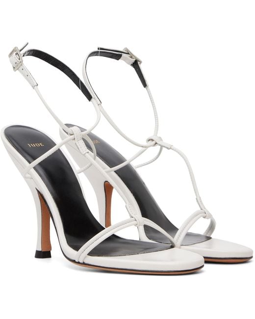 Jude White Mixer Heeled Sandals