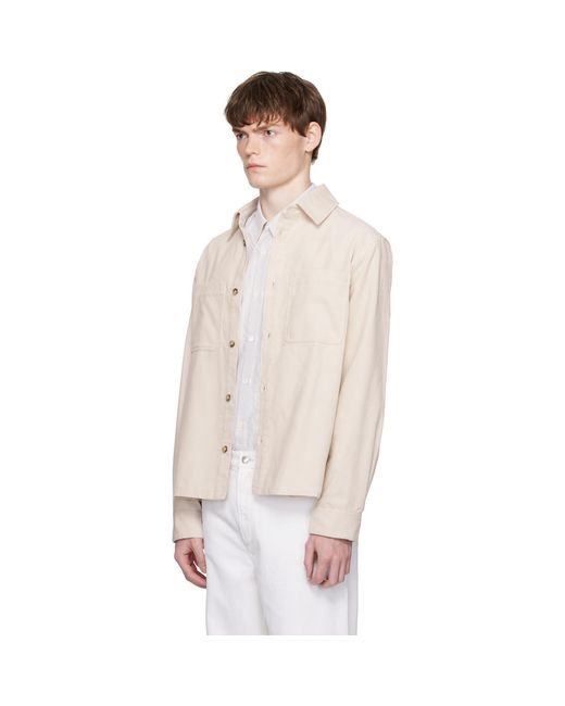 A.P.C. White Off- Leon Overshirt for men