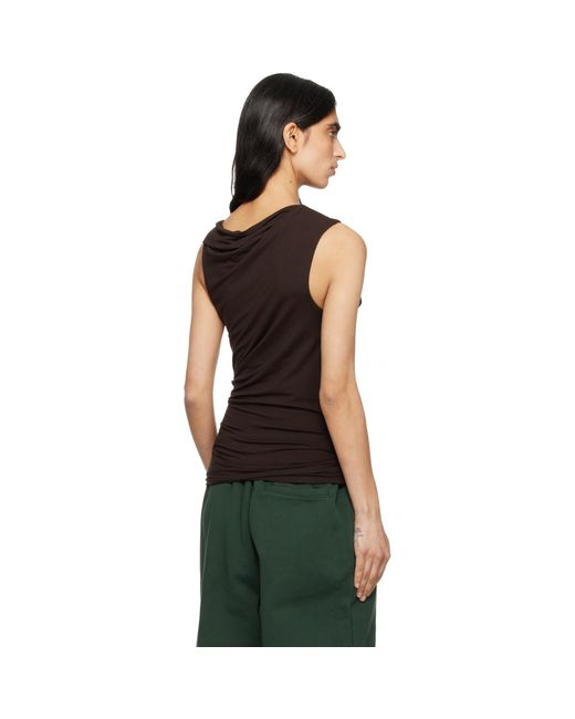 Entire studios Black Drape Tank Top