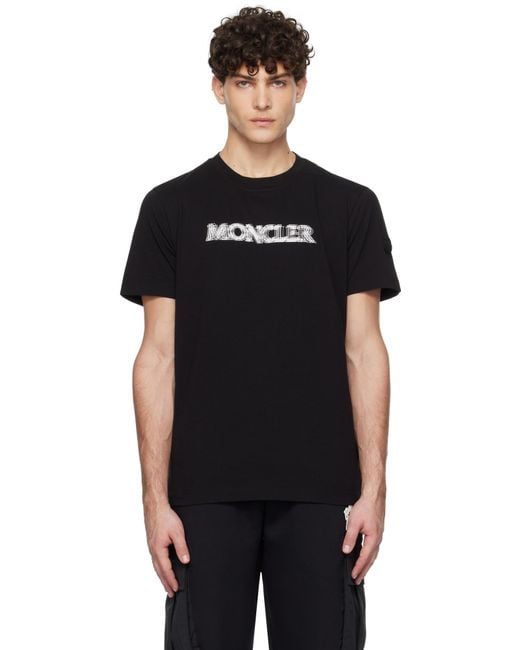 Moncler Black S/s T-shirt for men