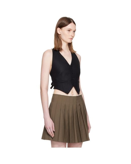 MM6 by Maison Margiela Black Flannel Vest