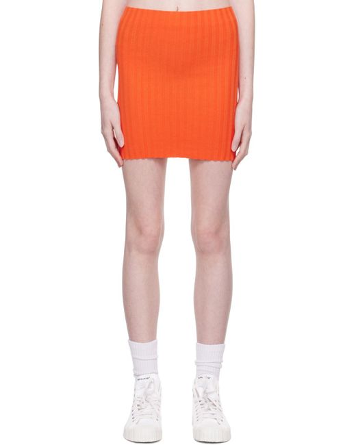Cotton Citizen Orange Capri Miniskirt