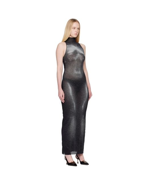 Jean Paul Gaultier Black 'The Long Body Dust' Maxi Dress