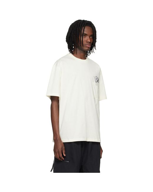Wooyoungmi White Off- Flower Back Logo T-Shirt for men