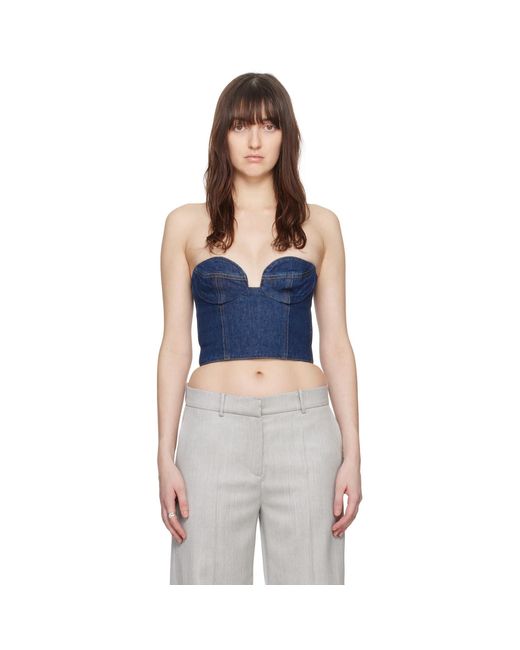 Magda Butrym Blue Faded Denim Camisole
