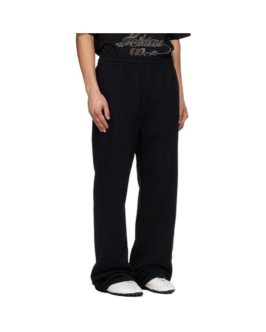 we11done Black Sweatpants for men