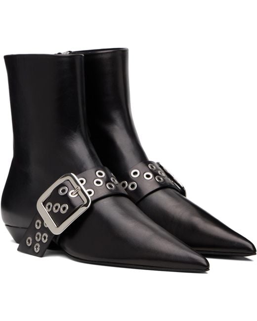 Jil Sander Black Ankle Boots