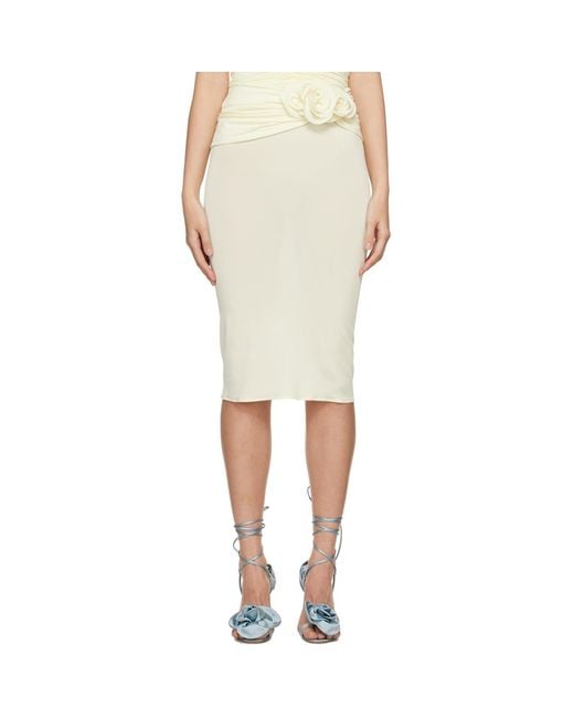 Magda Butrym Natural Floral Decal Skirt