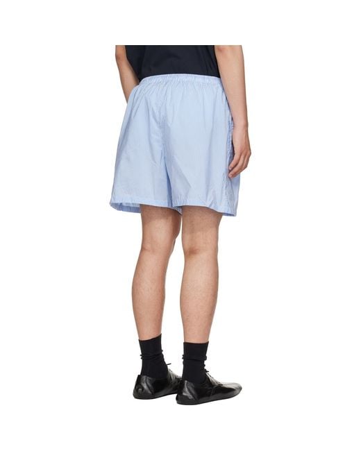 Balenciaga Blue Technical Stripes Boxer Shorts for men